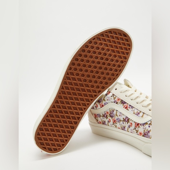 Vans Women’s old skool floral marshmallow multiple sizes - Picture 4 of 4